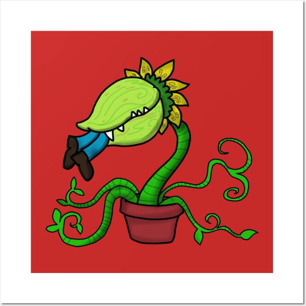 man eating plant Wall Art by wolfmanjaq